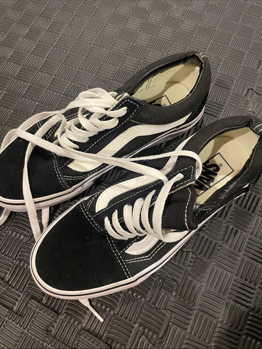 Vans Black & White Old Skool Low-Top Sneakers